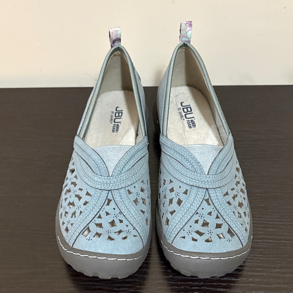 JBU Women's Light Blue Loafers